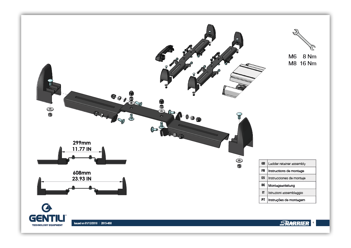 G2000-Harrier-Assemblaggio SUPPORTO SCALA REGOLABILE